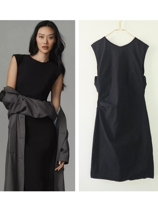 Anthropologie Dresses & Skirts - Maeve Anthropologie Magic Fabric Cap Sleeve Ruched Dress Size XL